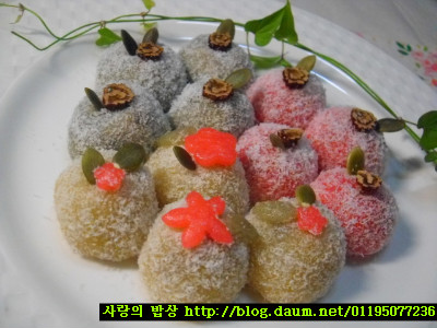 삼색 찹쌀경단