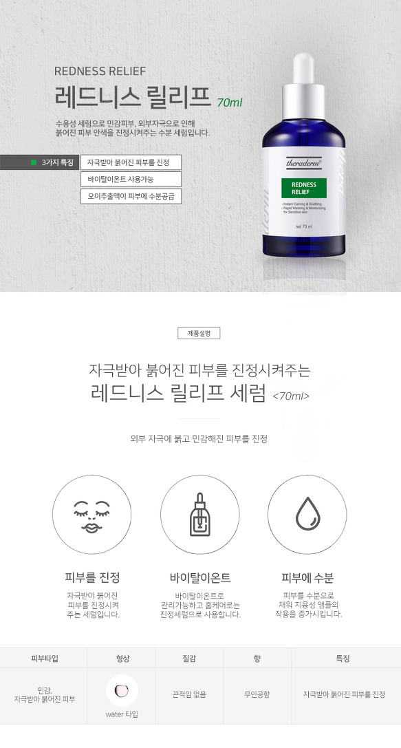 수분세럼 추천 쎄라덤 레드니스 릴리프 세럼 민감피부 진정